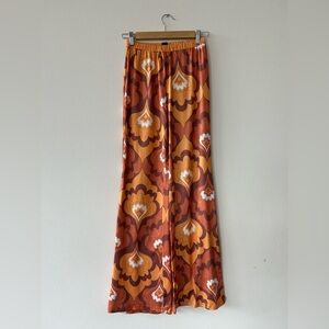 Cider Art Deco/Retro Satin Pants
